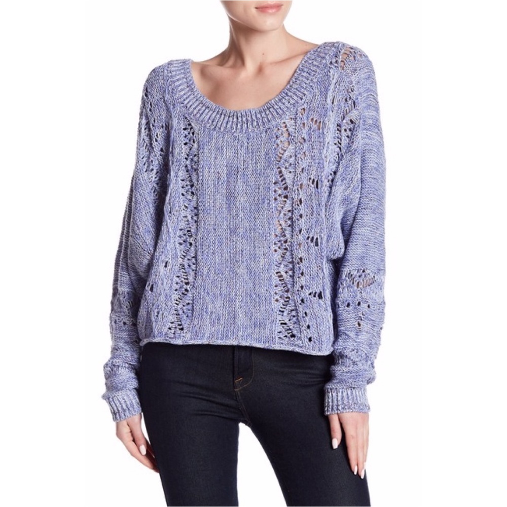 Melrose & Market Dolman Spacedye V-Neck Pullover Sweater